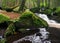 Waterfall of St.Wolfgang on the river Mala Vltavice