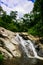 Waterfall and stones large beauty nature in north Thailand