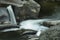 Waterfall in Sugar River, Newport, New Hampshire, long exposure.