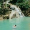 Waterfall swimming