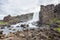 Waterfall in the Thingvellir National Park, Iceland