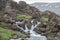 Waterfall in the Thingvellir National Park, Iceland