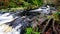 Waterfall Trail at Glenariff Forest Park, County Antrim. Hiking in Northern Ireland