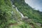 Waterfall in a tropical garden