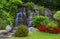 Waterfall in tropical garden