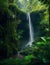 Waterfall tucked away within the dense foliage of the Amazon, emphasizing the hidden gems of this remarkable ecosystem. Generative