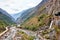 Waterfall at the Urubamba river near Machu Picchu in Peru