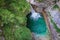 The waterfall view from the Marienbrucke Bridge in Germany a trail that leads to the view of the famous Neuschwanstein Castle in