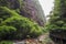 waterfall view in zhangjiajie grand canyon