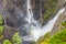 Waterfall Voringfossen - the fourth highest peak in Norway