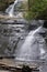 Waterfall, Water Rushes Down Picturesque Rocks.