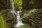 Waterfall in Watkins Glen Gorge in New York state, USA