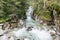 Waterfall in Weisspriachtal in Lungau, Austria