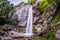 Waterfall Wildensteiner Wasserfall on mountain Hochobir in Gallicia, Carinthia, Austria