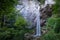 Waterfall Wildensteiner Wasserfall on mountain Hochobir in Gallicia, Carinthia, Austria