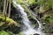 a waterfall in the woods at summer