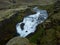 Waterfalls cascade at river Skoga in iceland