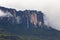 Waterfalls and clouds at Kukenan tepui or Mount Roraima. Venezuela