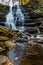 Waterfalls in the Fall in Pocono Mountains of Pennsylvania, USA