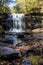 Waterfalls in the Fall in Pocono Mountains of Pennsylvania, USA