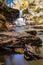 Waterfalls in the Fall in Pocono Mountains of Pennsylvania, USA