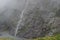 Waterfalls in Fiordland National Park.