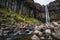Waterfalls of Iceland Svartifoss.