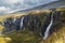 Waterfalls at Ingleton Granite Quarries