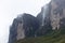 Waterfalls at Kukenan tepui or Mount Roraima. Venezuela