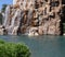 Waterfalls in a landscaped garden