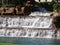 Waterfalls in a landscaped garden