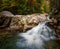 Waterfalls in New Hampshire in Fall Season