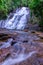 waterfalls in Phangna province in Thailand. Silky smooth running water nice brown rocks