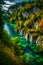 Waterfalls in Plitvice Lakes National Park in Croatia, Europe