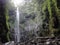 waterfalls, rocks and cliffs full of greenery