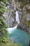 The waterfalls section of Johnston Canyon.   Banff National Park, Alberta, Canada