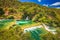 Waterfalls Skradinski Buk in The Krka National Park in Croatia