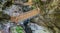 Waterfalls Stanghe Gilfenklamm localed near Racines, Bolzano in South Tyrol, Italy. Wooden bridges and runways lead through the