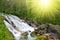 Waterfalls at stream Studeny potok in High Tatras