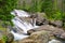 Waterfalls at stream Studeny potok in High Tatras mountains