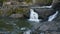 Waterfalls water splash river landscape at Sherbrooke, Quebec, Canada