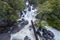 Waterfalls in Yosemite National Park from the Valley during spring time. California, USA