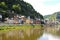 Waterfront in Cochem town on Moselle river