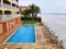 A waterfront condominium with swimming pool near North Redington Beach, Florida, U.S