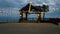 Waterfront gazebo at sunset on Mobile Bay