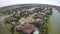 Waterfront homes aerial view