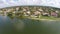 Waterfront homes seen from above