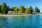 Waterfront house in Northwest with water and fall beach.