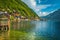 Waterfront houses with amazing view in Hallstatt, Salzkammergut, Austria