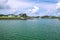 Waterfront houses with private boat jetties at Marsden Cove, near Whangarei, Northland, New Zealand, NZ